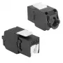 ACT Keystone Jack RJ45 CAT6 Unshielded toolless with shutter, Melns