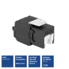 ACT Keystone Jack RJ45 CAT6 Unshielded toolless with shutter, Melns