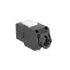 ACT Keystone Jack RJ45 CAT6 Unshielded toolless with shutter, Melns
