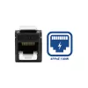 ACT Keystone Jack RJ45 CAT6 Unshielded toolless with shutter, Melns