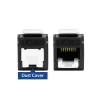 ACT Keystone Jack RJ45 CAT6 Unshielded toolless with shutter, Melns