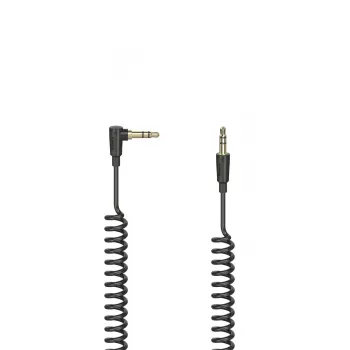 Audio kabelis Hama Flexi-plāns 0.75m 3.5mm Melns Vīrietis–Vīrietis Ar Zelta Pārklājumu