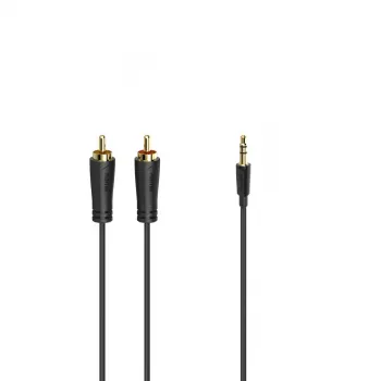 Hama 00205261 audio kabelis 3 m 2 x RCA 3.5mm melns