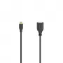 Hama Flexi-plāns USB kabelis USB 2.0 0.15 m Micro-USB A USB A Melns