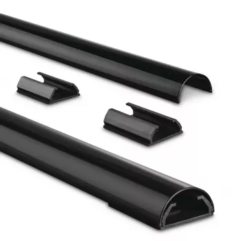 Hama 00220990 kabeļu organizators Universāls Kabeļu kanāls Melns 1 gab.