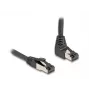 tīkla kabelis DeLOCK RJ45 Cat.8.1 90° Upwards leņķveida 10m Melns