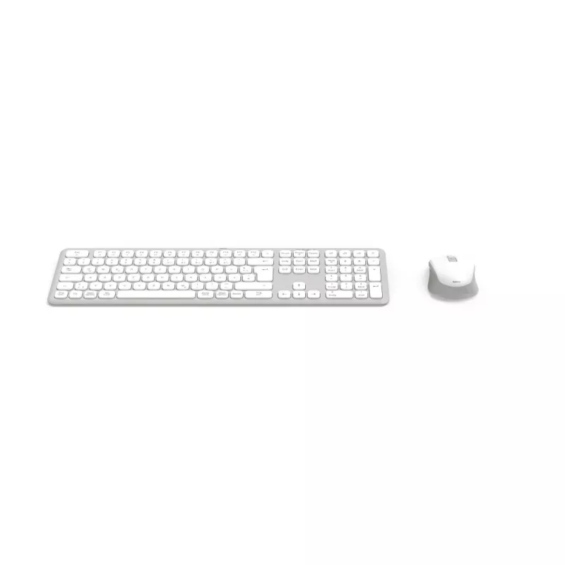 Hama WKM-550 tastatūra Iekļauta pele Mājām/Birojam RF Wireless + Bluetooth QWERTZ Vācu Pelēka, Balta