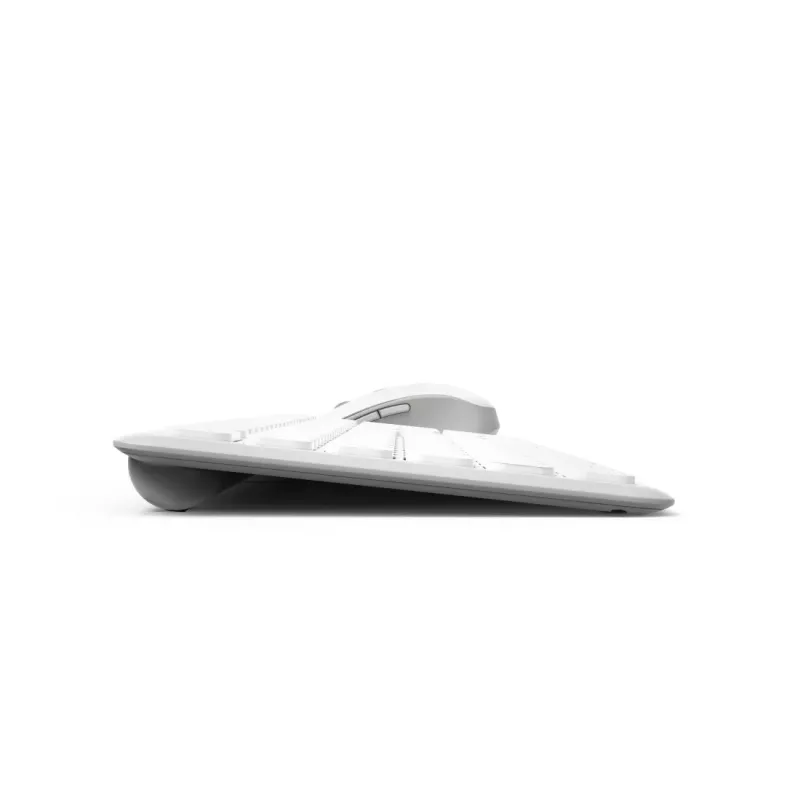 Hama WKM-550 tastatūra Iekļauta pele Mājām/Birojam RF Wireless + Bluetooth QWERTZ Vācu Pelēka, Balta
