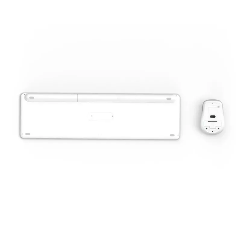 Hama WKM-550 tastatūra Iekļauta pele Mājām/Birojam RF Wireless + Bluetooth QWERTZ Vācu Pelēka, Balta