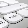 Hama WKM-550 tastatūra Iekļauta pele Mājām/Birojam RF Wireless + Bluetooth QWERTZ Vācu Pelēka, Balta