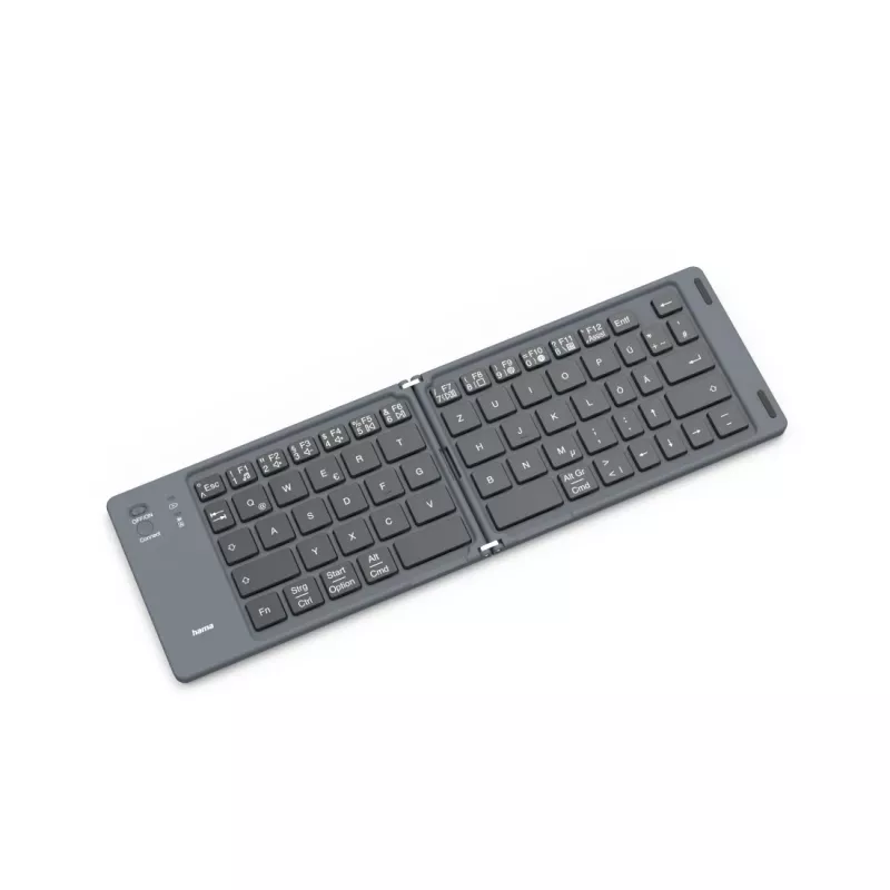 Hama Travel 450 QWERTZ German Bluetooth Melns, Dark pelēka