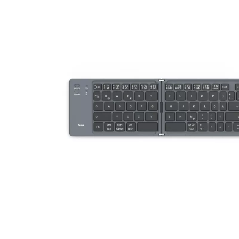 Hama Travel 450 QWERTZ German Bluetooth Melns, Dark pelēka