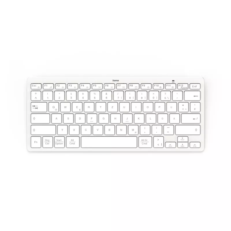 Hama Travel 400 QWERTZ vācu Bluetooth pelēks, balts