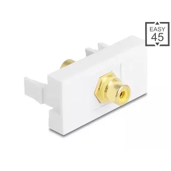 DeLOCK Keystone Module 90859 RCA Connector balta dzeltena