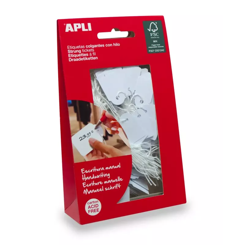 APLI 07009 neuzlīmējama etiķete 200 gab. Balta Taisnstūrveida 1.5x2.4 cm
