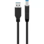 USB kabelis Goobay 95719 USB 3.2 Gen 1 1m USB A USB B melns