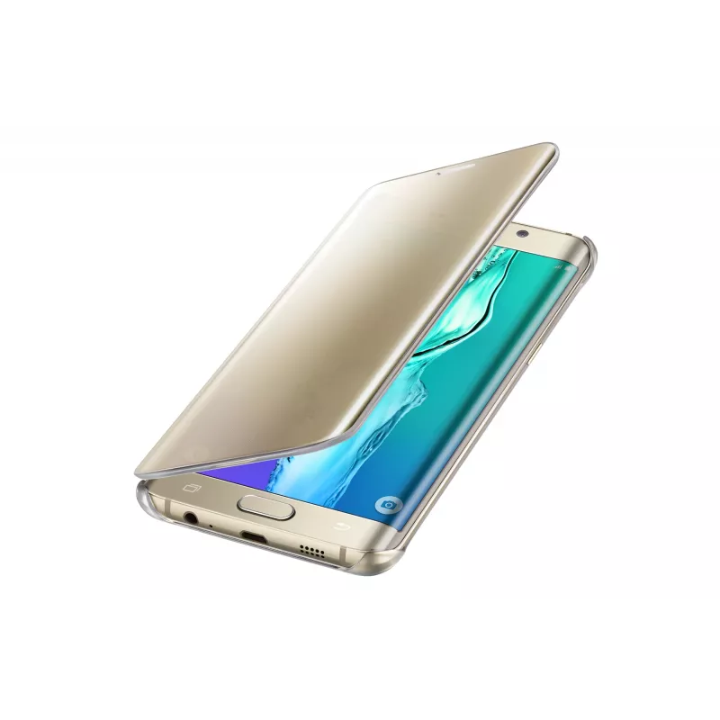 Samsung EF-ZG928 tālruņa vāciņš Flip vāks zelta krāsā