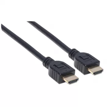 Manhattan HDMI 4K@60Hz kabelis ar Ethernet - CL3 novērtējums, 3m, piemērots sienas iekšējai lietošanai, visiem 4K un 1080p/HD lietojumiem - jauninot tagad vai sagatavojot to, kad nepieciešams, vīrišķais-vīrišķais, melns, Ultra HD 4k x 2k, mūža garantija, augstas kvalitātes ātrdarbīgs