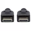 Manhattan HDMI 4K@60Hz kabelis ar Ethernet - CL3 novērtējums, 3m, piemērots sienas iekšējai lietošanai, visiem 4K un 1080p/HD lietojumiem - jauninot tagad vai sagatavojot to, kad nepieciešams, vīrišķais-vīrišķais, melns, Ultra HD 4k x 2k, mūža garantija, augstas kvalitātes ātrdarbīgs