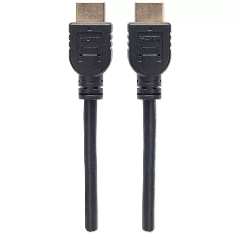 Manhattan HDMI 4K@60Hz kabelis ar Ethernet - CL3 novērtējums, 3m, piemērots sienas iekšējai lietošanai, visiem 4K un 1080p/HD lietojumiem - jauninot tagad vai sagatavojot to, kad nepieciešams, vīrišķais-vīrišķais, melns, Ultra HD 4k x 2k, mūža garantija, augstas kvalitātes ātrdarbīgs