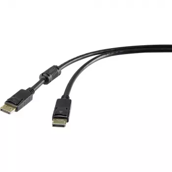 DisplayPort kabelis Renkforce RF-4212201 1.8 m Melns
