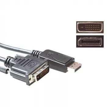 Konversijas kabelis DisplayPort vīr. uz DVI-D vīr. 1,00 m ACT AK3993