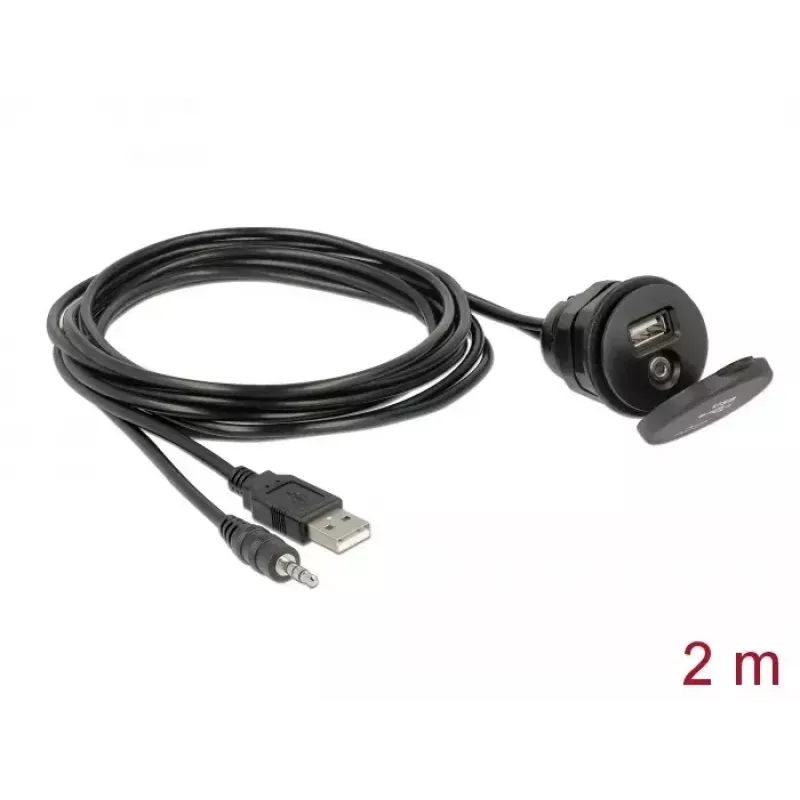 USB kabelis DeLOCK 85719 2 m USB A Melns