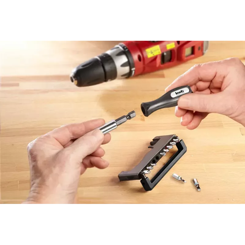 Skrūvgrieža uzgaļu komplekts KWB Industrial Steel Standard Handy Bit Box