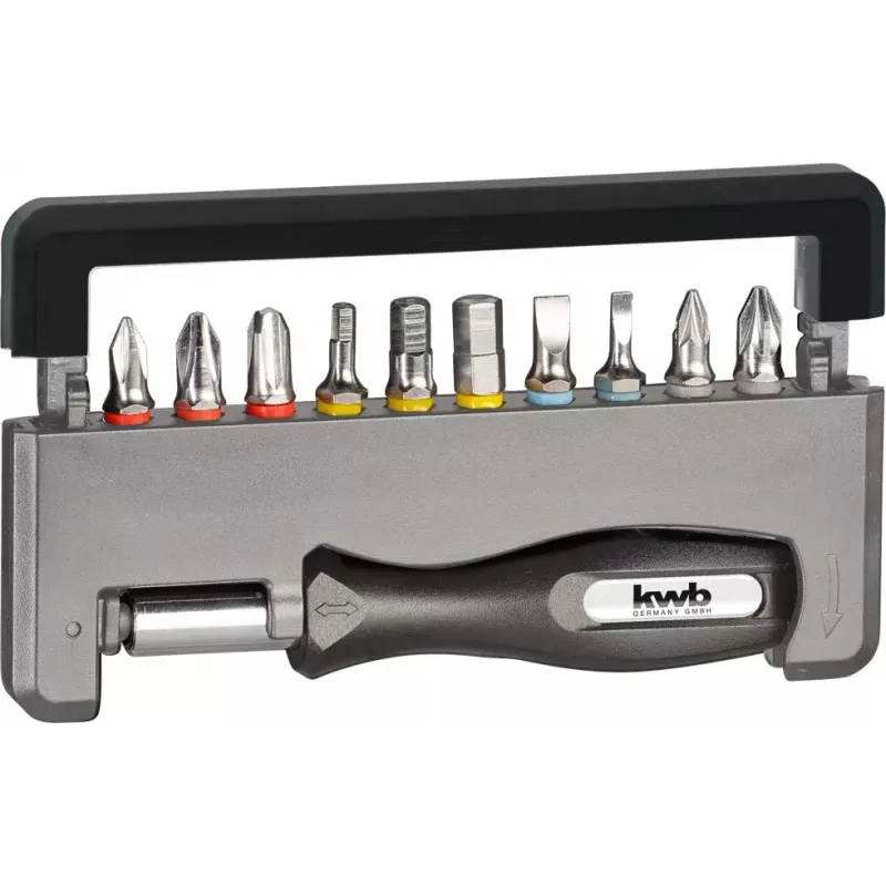 Skrūvgrieža uzgaļu komplekts KWB Industrial Steel Standard Handy Bit Box