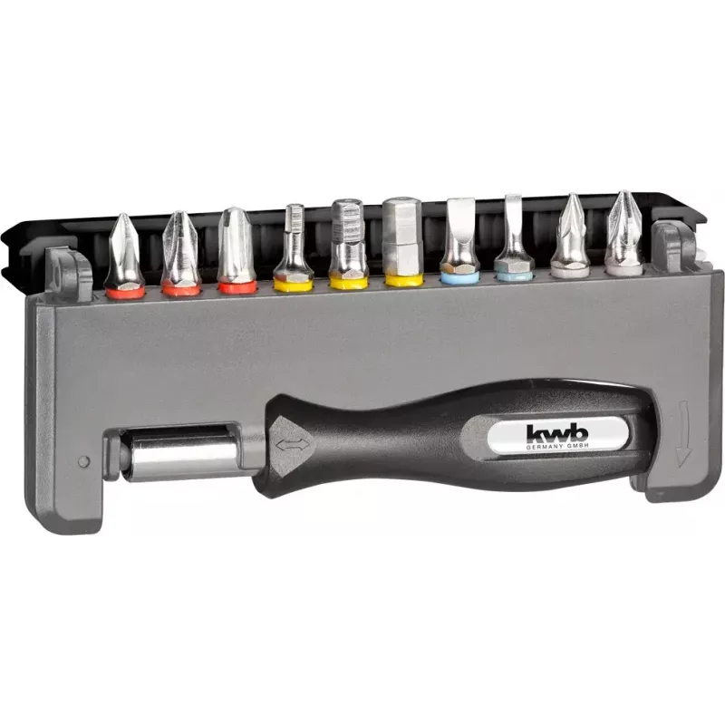 Skrūvgrieža uzgaļu komplekts KWB Industrial Steel Standard Handy Bit Box
