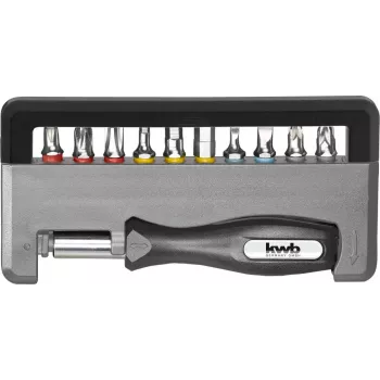 Skrūvgrieža uzgaļu komplekts KWB Industrial Steel Standard Handy Bit Box