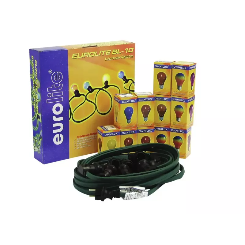 EUROLITE BL-10 E-27 gaismas virtene ar 12 spuldzēm