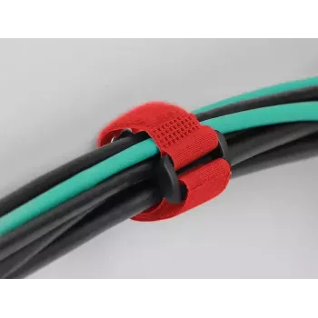 Āķa un cilpas kabeļu saite DeLOCK 19545 Sarkana 190mm 25mm 5 gab.