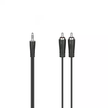 Hama 00205112 audio kabelis 5 m 3.5mm 2 x RCA Melns