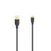 Hama Flexi-plāns USB kabelis USB 2.0 0.75 m Micro-USB A USB A Melns