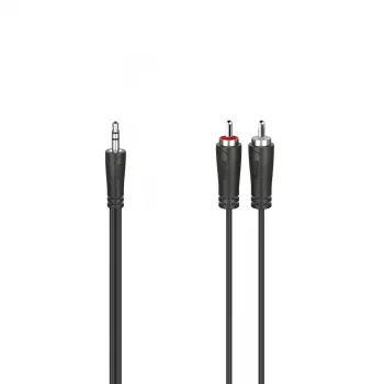 Hama 00200720 audio kabelis 1,5 m 3,5 mm 2 x RCA Melns