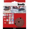 Slīpēšanas disku komplekts kwb Quick-stick, 30 gab., 11,5 cm, korunds