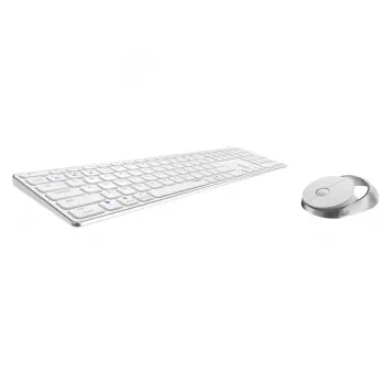 Rapoo 9850M klaviatūra un pele iekļauta Mājas RF bezvadu Bluetooth QWERTZ vācu balta