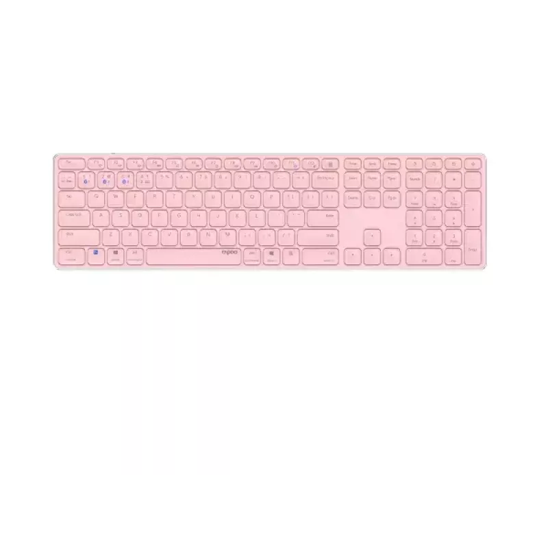 Rapoo E9800M tastatūra bezvadu Bluetooth QWERTZ vācu rozā