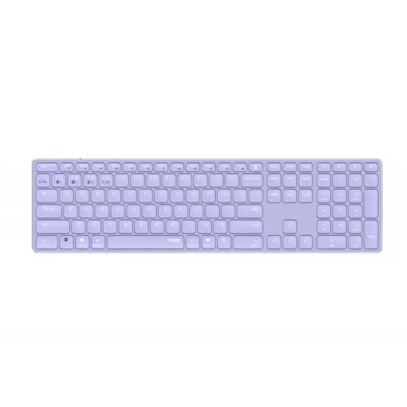 Rapoo E9800M tastatūra bezvadu Bluetooth QWERTZ vācu ceriņkrāsā