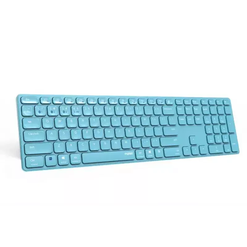 Rapoo E9800M tastatūra Mājas RF Bezvadu Bluetooth QWERTZ vācu Zila