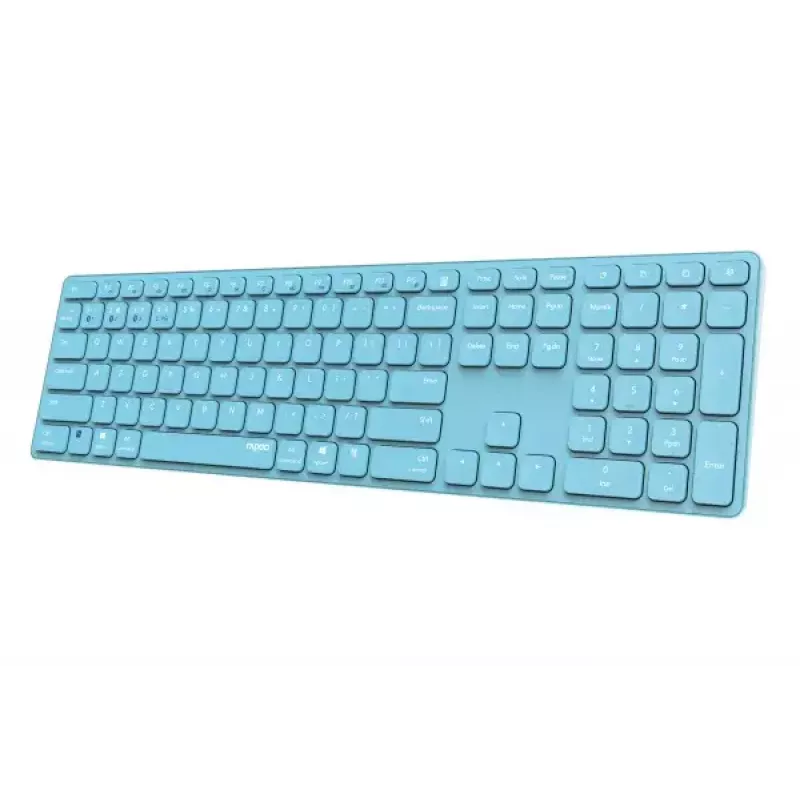 Rapoo E9800M tastatūra Mājas RF Bezvadu Bluetooth QWERTZ vācu Zila
