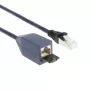 ACT Blue 1 meter LSZH S/FTP CAT6A MPTL pagarinātājs ar aizsargātiem RJ45 savienotājiem