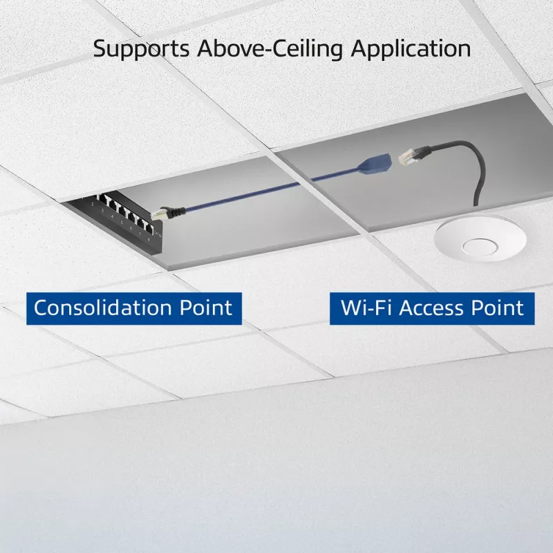 ACT Blue 1 meter LSZH S/FTP CAT6A MPTL pagarinātājs ar aizsargātiem RJ45 savienotājiem