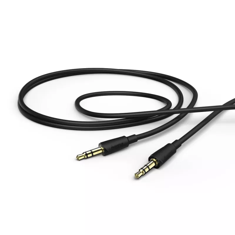Audio kabelis Hama Flexi-plāns 1.5m 3.5mm tēviņš uz tēviņu melns