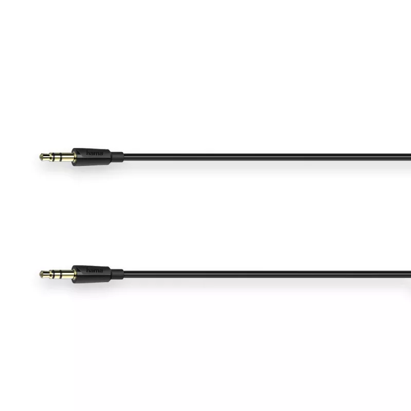 Audio kabelis Hama Flexi-plāns 1.5m 3.5mm tēviņš uz tēviņu melns
