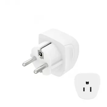 Hama 00223458 strāvas kontaktdakšas adapteris E/F tipa hibrīds B tips Balts