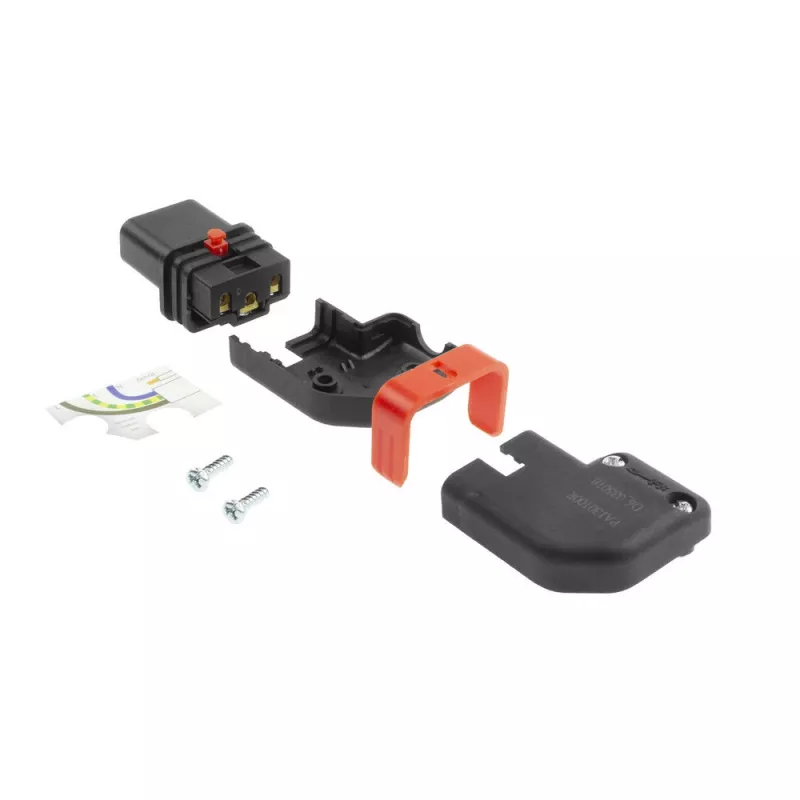 ACT C13 IEC Lock+ pārslēdzams kreisais vai labais leņķa savienotājs melns, PA130100RBK