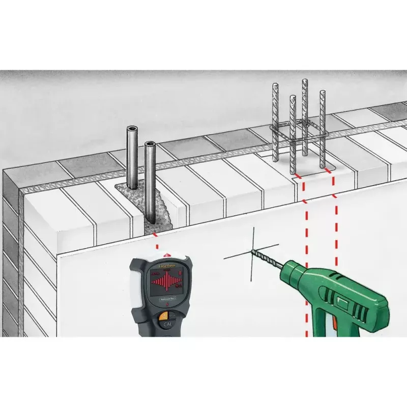 Laserliner MultiScanner Plus digitālais multidetektors Melno metālu Spriegumaktīvs kabelis Metālu Krāsaino metālu Koks