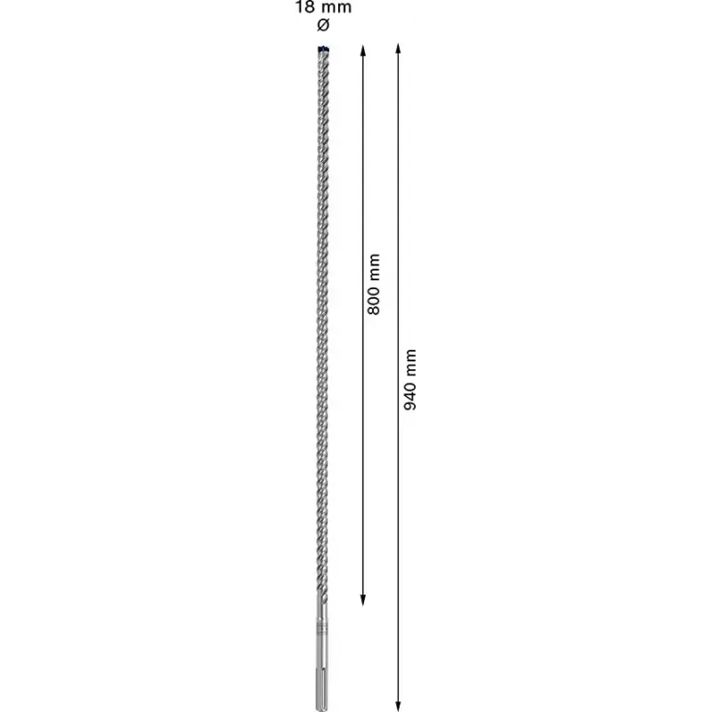 SDS-max urbis Bosch Expert 18 mm x 940 mm lieljaudas betona urbšanai